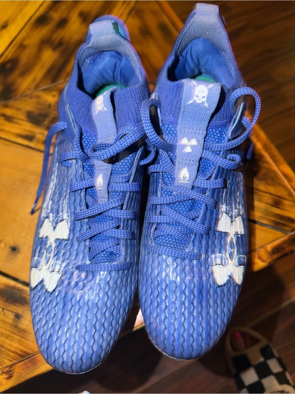 Under Armour Blue Boys' Athletic Shoes with White Logo